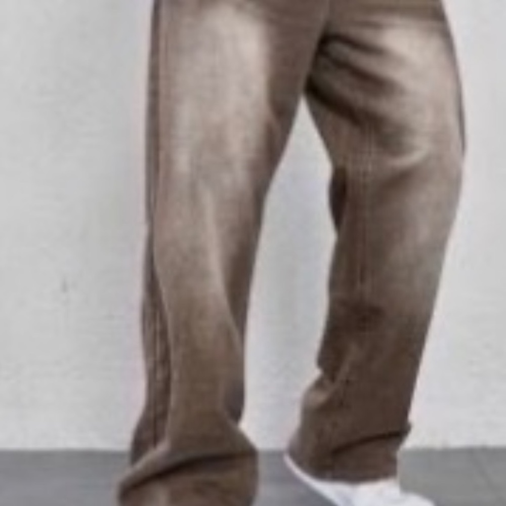 Men's Manfinity Homme Casual Brown Relaxed-Fit Pants